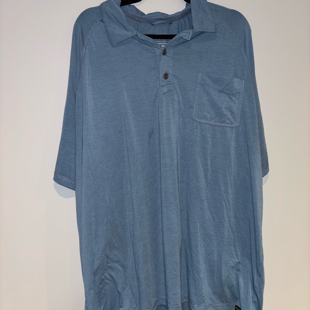 L.L. Bean Blue SunSmart Polo Shirt XXL Tall